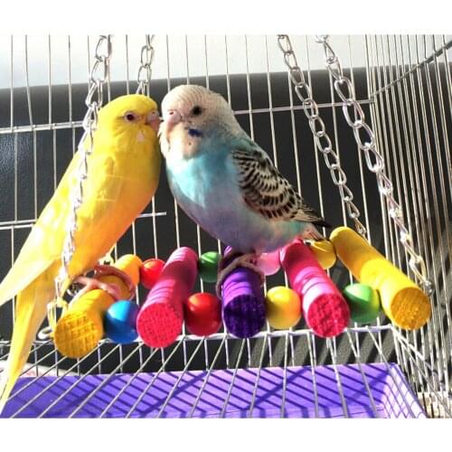 Birds Toy Pet Bird Parrot Parakeet Budgie Cockatiel Cage Bird Toys HangingToy Brinquedo Hammock Swing Toy 1pcs bird toys