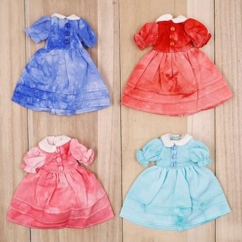 DBS 1/6 Blyth doll icy dbs joint body clothes four colors candy color dress