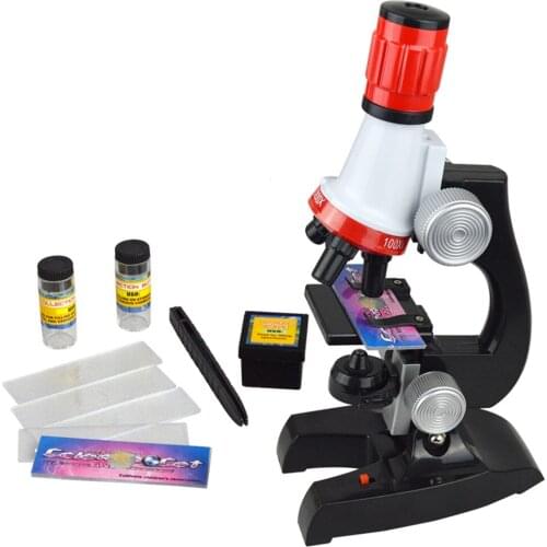Microscope kit Birthday gift 1200x 100X 400X trinocular biological focusable Science Education refined scientific Instrument toy