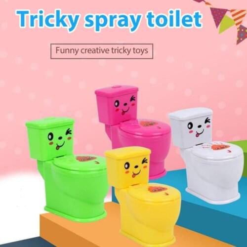 Mini Funny Prank Toys Water Spray Toilet Anti Stress Closestool Joke Gag Novelty Finger Trouble Game For Family Party Washroom