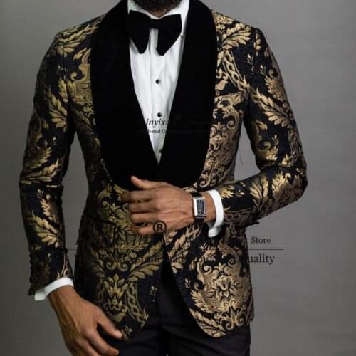 New Style Men Suits Navy Blue/Black Groom Tuxedos Shawl Lapel Groomsmen Wedding/Prom Best Man 2 Pieces ( Jacket+Pants )