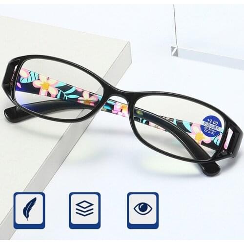 Fashion Womens Reading Glasses Folding Blue Light Blocking Full Frame Eyeglasses Foldable Presbyopic Magnifying Glasses Eyewear