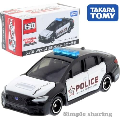 Takara Tomy Tomica Shop Original Subaru WRX S4 Overseas Patrol Car Specification Kids Toys Motor Vehicle Diecast Metal Model