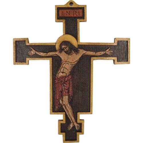11 Inches Resin Crucifix Catholic Resin Jesus Christ on INRI Cross Wall Crucifix Antique Finish Home Chapel Decoration