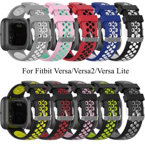Watch Band For Fitbit Versa Lite Versa 2 Smart Watch Strap Dual Color Replacement Sports Band Bracelet For Fitbit Versa Lite