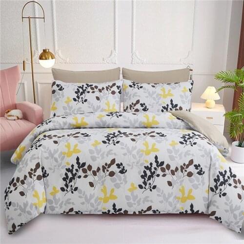 Luxury Bedding Sets Fashion Floral Duvet Cover and Pillow Case Sets Housse De Couette Modern Style Home Comforter Cover Queen
