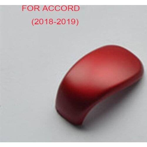 Car Interior Gear Shift Knob Head Cover Trim Styling Fit For Honda Accord 10th 2018 Car-covers Red Color Matte ABS