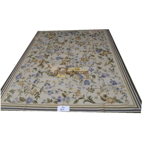 Wool aubusson rugs en 274CMX366CM 9 'X 12' K4gc156aubyg6