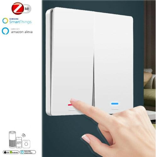 ZigBee Smart Light Switch 10A EU Wall Button Switches Wireless Remote Control Smart Home Works zigbee3.0 hue/b smartthings Alexa