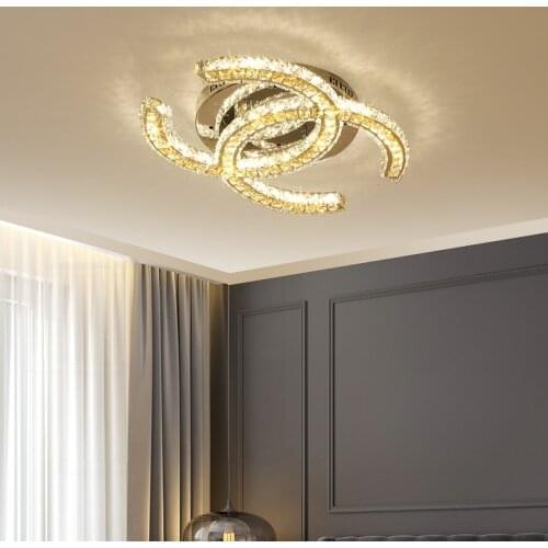 Modern Crystal LED Ceiling Light Creative residential bedroom study hallway ceiling lamp Commercial decorative lamps