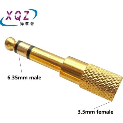 6.35mm Male To 3.5mm Female Gold Plating Stereo Audio Adapter 6.5 to 3.5 For Headset Phones CD Player TV Jack Converter Durable