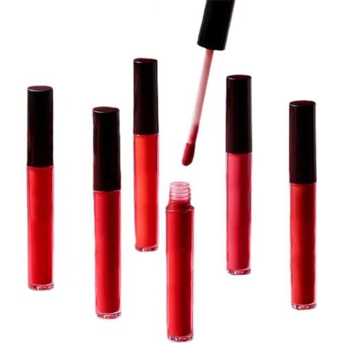 6Pcs Waterproof Lipstick Non-stick Cup Matte Effect Liquid Lipstick Long Lasting Lip Glaze Makeup Tools