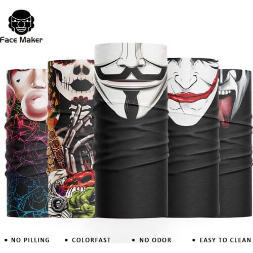 Magic Masks Bandana Printed Ski Neck Gaiter Half Face Cover Mask Tube Scarf Hiking Cycling Bicycle Women Men Scarves Headband