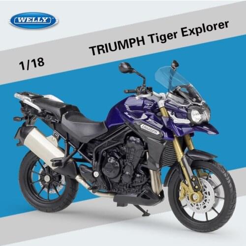 Welly 1:18 Toys Car TRIUMPH TIGER 800 Alloy Diecast Retro Motorcycle Model Motorcycle Model Car Collection Model For Boys