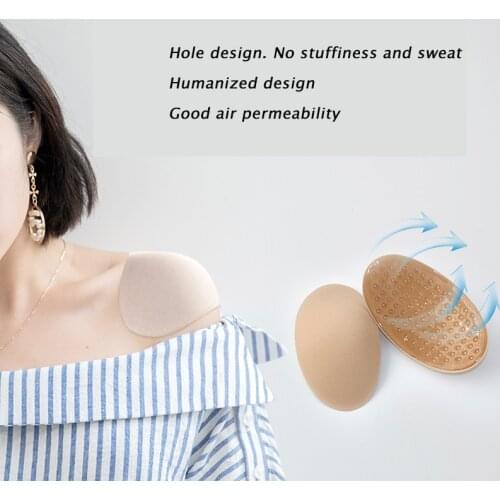 1Pair Naturally Soft Anti-Slip Shoulder Pads Silicone Shoulder Anti Slip Shoulder Enhancer Clothing Dress Sewing Accessories