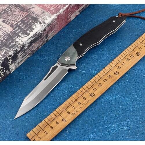 14C28N blade steel handle pocket outdoor survival kitchen EDC tool folding knife hunting camping knife