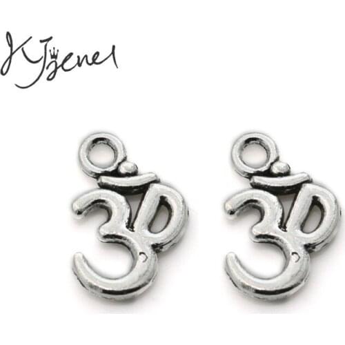 20Pcs/lot Antique Silver Plated Yoga Sign Charm Pendant Bracelets Jewelry Findings Accessories Making Craft DIY 16x13mm