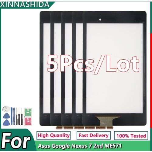 5PCS/LOT For Asus Google Nexus 7 2nd ME571 ME571K FHD 2nd 2013 K008 Touch Screen Glass Digitizer Panel Front Glass Lens Sensor