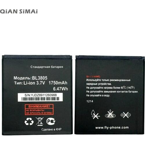 QiAN SiMAi Battery BL3805 1750mAh Batterij Replacement Backup Bateria For Fly IQ4404 IQ4402 Mobile Phone + Tracking Code