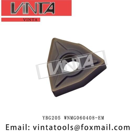 Free shipping high quality 10pcs/lots YBG205 YBG202 YBM253 WNMG060408-EM cnc carbide turning inserts cutting blade tools