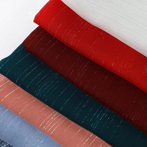Big Deal Shiny Crepe Chiffon Colorful Metallic Cosplay Fabric Soft Breathable DIY Craft Tissue