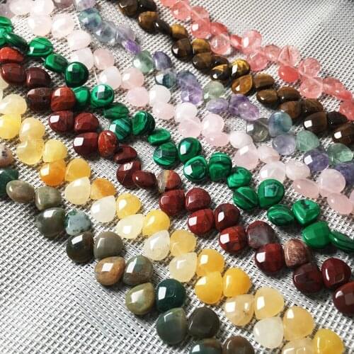 30Pcs Natural Stone Beads Cross Bore Section Drop-shaped Loose Beads For Jewelry Making DIY Necklace Bracelet Earring Accessory