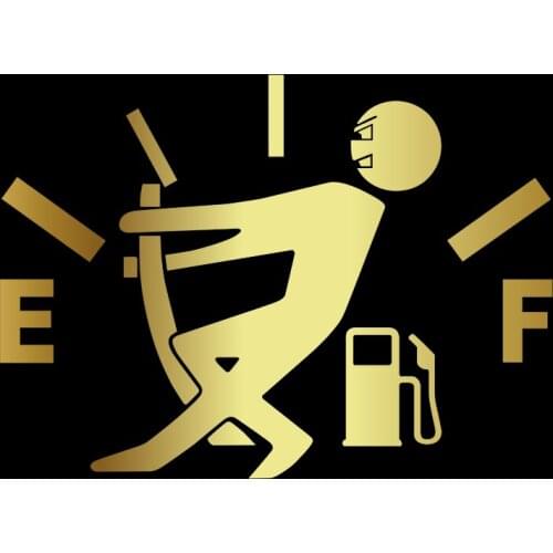DecalsMe 15*11cm 3D High Gas Consumption Decal Fuel Gage Empty Sticker On Car Funny Stickers and Decals Vinyl Car Styling