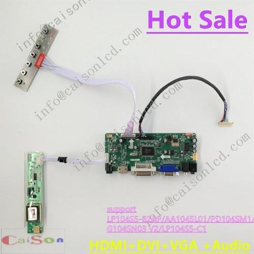 HDMI/DVI/VGA/AUDIO/ of LCD driver board compliant with LP104S5-B2AP/AA104SL01/PD104SM1/G104SN03 V2/LP104S5-C1