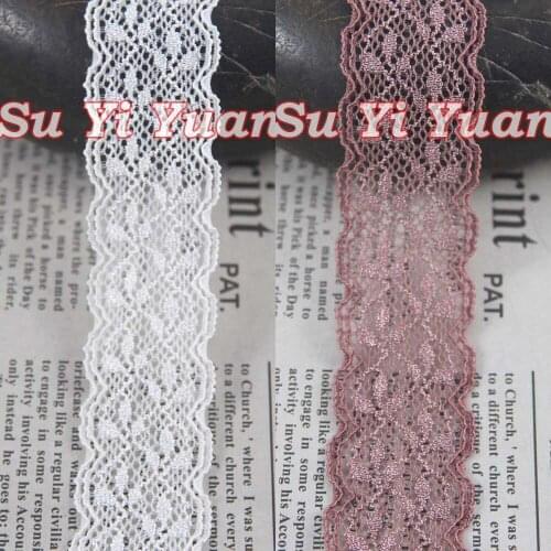 Elastic Stretch Lace Trim 20 Yards/lot 22mm Width Light Coffee,ivory White DIY Headband Sewing/garment Elastic Lace