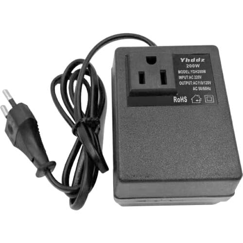 Intelligent Efficient Household 200W AC 220V To 110V Step Down Transformer Voltage Converter Travel Power Adapter