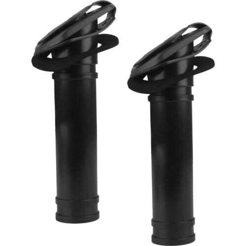 2 Pieces Black Nylon Flush Mount Kayak Boat Canoe Fishing Rod Holder Pole Rest Rack Bracket with Cap Gasket and Screws Tackle