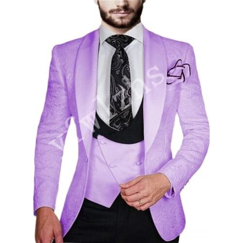 Handsome Groomsmen Wool blend Groom Tuxedos Mens Wedding Dress Man Jacket Blazer Prom Dinner (Jacket+Pants+Tie+Vest) A007