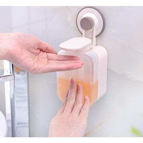 Vacuum Suction Cup Hand Liquid Soap Dish Washing Dispenser Wall-mounted
