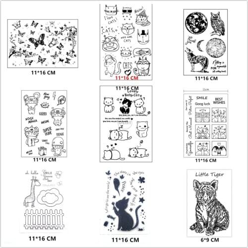 2021 New Animals Cats Dogs Clear Stamps DIY Scrapbooking Craft Supplies Silicon Seal Custom Card Photo Album ink pad Stamping