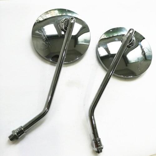 New Motorcycle bike 8mm Chrome Motorcycle Scooter Mirrors Custom Oval For Suzuki Kawasaki Honda Kymco Vespa SYM