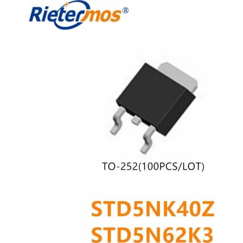 100PCS STD5N62K3 D5N62K3 5N62K3 5N62 STD5NK40Z D5NK40Z 5NK40Z 5NK40 TO252 ORIGINAL