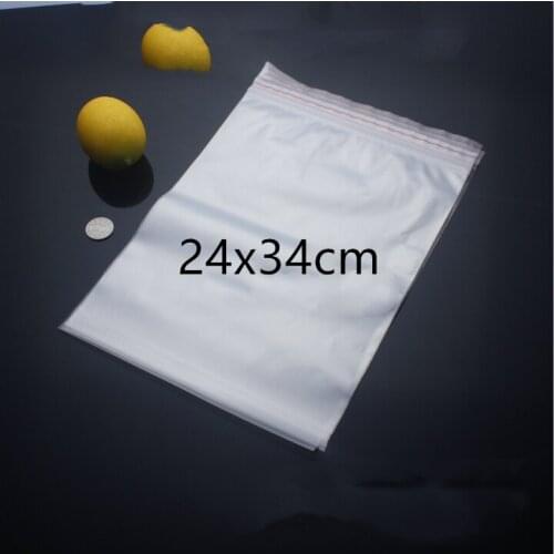 24x34cm Big Size Thick 100Pcs Self Seal Packaging Bag for Business Kitchen Cookie Storage Transparent Gift Opp Plastic bags