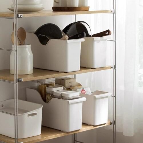 Kitchen Useful Special Storage Box Pulley Pot Cover Plastic Shelf Kitchenware White Storage Box Spice Plate Rack Storage Shelf