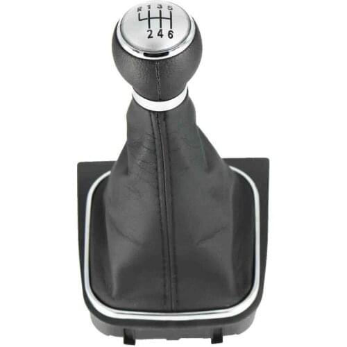 Gear Shift Knob Silvery Cap 6 Speed 12mm For VW Golf 5 Golf 6 2006 2007 2008 2009 2010 2011 2012 2013 2014