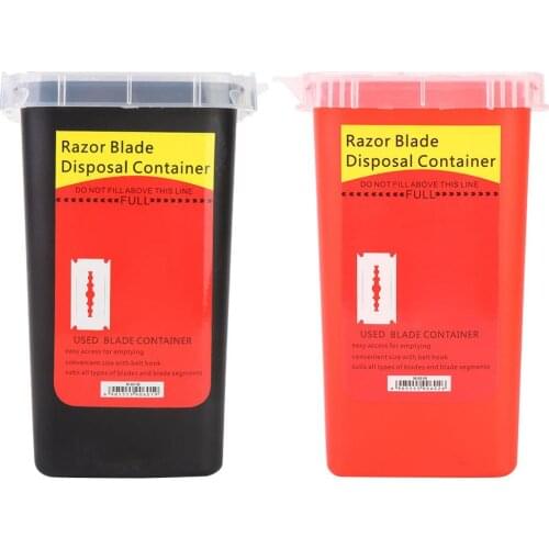 3 Color Tattoo Waste Object Collection Barrel Eyebrow Trimmer Glass Fragment Injection Broken Syringe Trash Storage Box Accessry