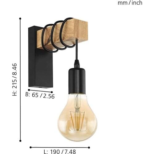 Nordic Wood Wall Lights LED Wall Lamps For Living Room Bedside Corridor Decoration Sconce Without Bulb AC85-265V E27 Base