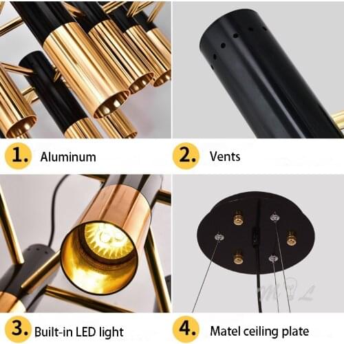Nordic glass ball gold pendant light black pendant lamp design lamp hanglampen living room decoration lampes suspendues