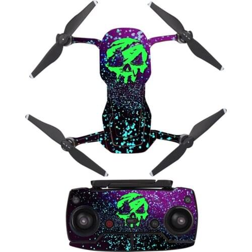 Cool Skull Style Decal Skin Sticker For DJI Mavic Air Drone + Remote Controller + 3 Batteries Protection Film Cover A0102