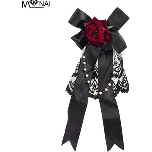 Lolita Girl Rose Floral Lace Hair Clip Goth Vintage Headwear Gothic Hair Clips Handmade