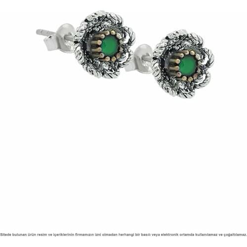 Silver Flower Filigree Lady Earrings