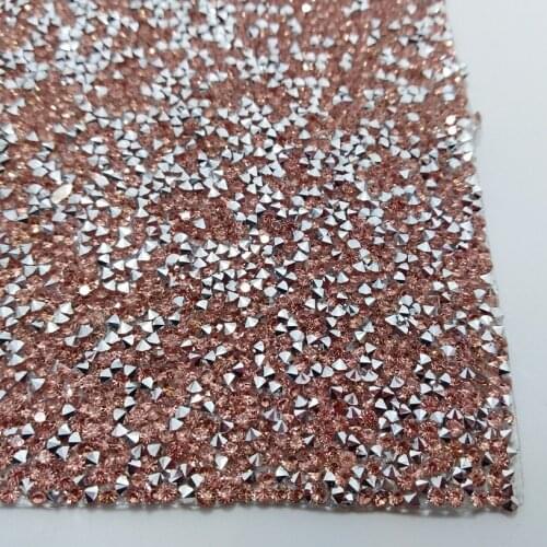 1PC SIZE 20X24CM Rose Gold and Silver Diamond Glitter Leather 2S10B
