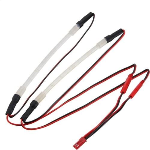 2 Pcs Orange Blue Colorful Chassis Body LED Light Strip Tube Bar For 1:10 RC Crawler Car Truck Models Accessory