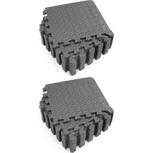 24Pcs Mats and Home Gym Floor Foam Floor Mats Exercise Mat Floor Matt for Floors Foam Flooring Tiles Black