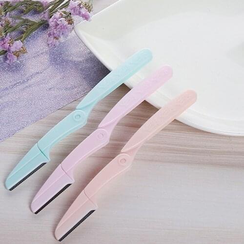 3PCS/Set Portable Colorful Eyebrow Trimmer Face Hair Razors Women Eyebrow Shaver Hair Removal Makeup Tools
