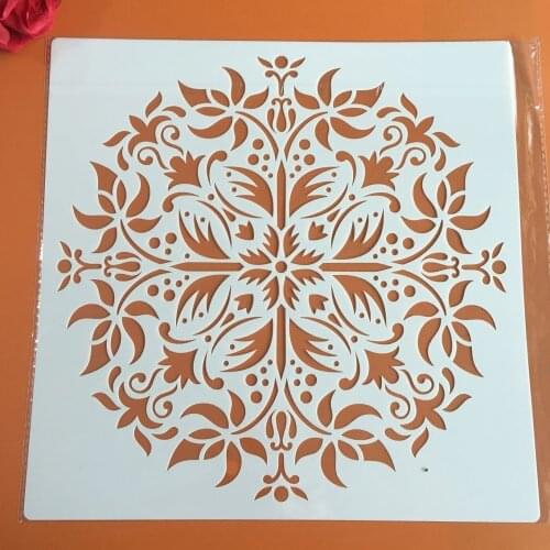 30 * 30cm size diy craft mandala mold for painting stencils stamped photo album embossed paper card on wood,fabric wall stencil